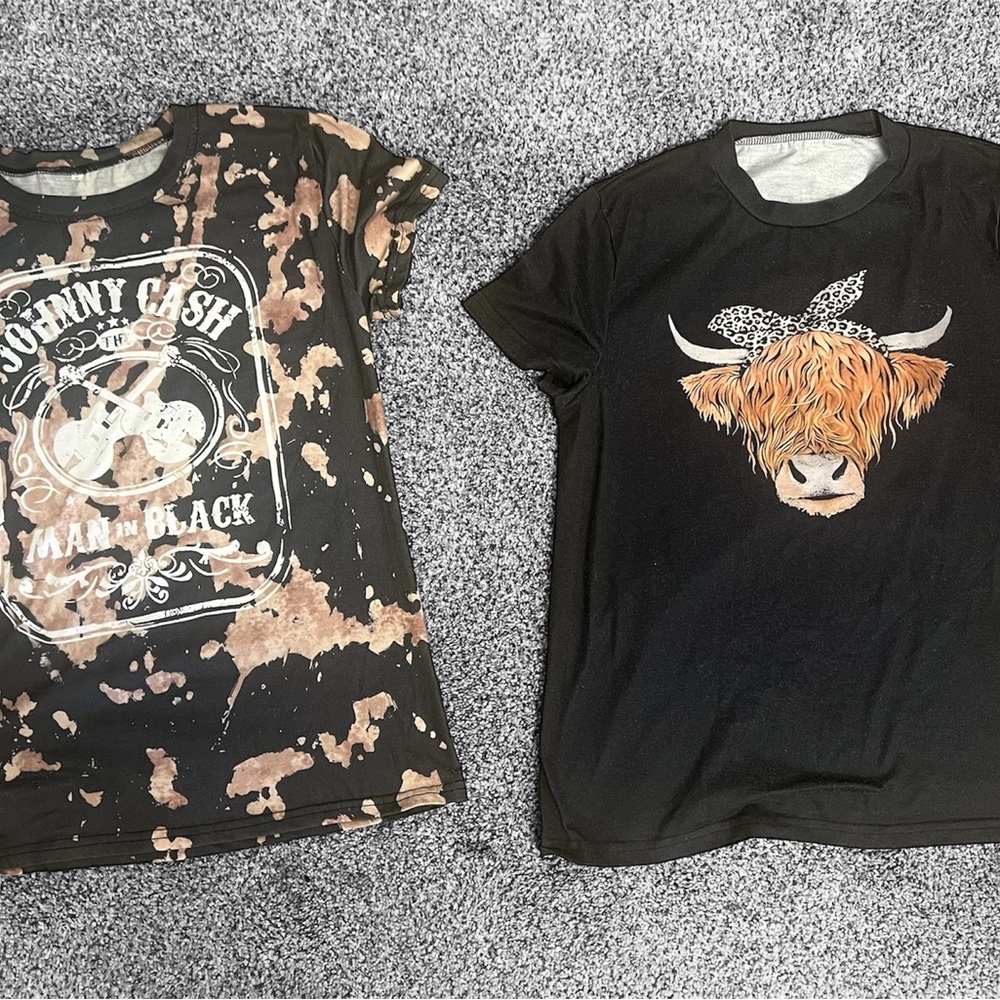 Source Unknown Graphic Tees - Black and Brown